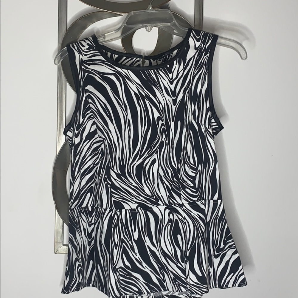 Zebra print peplum top